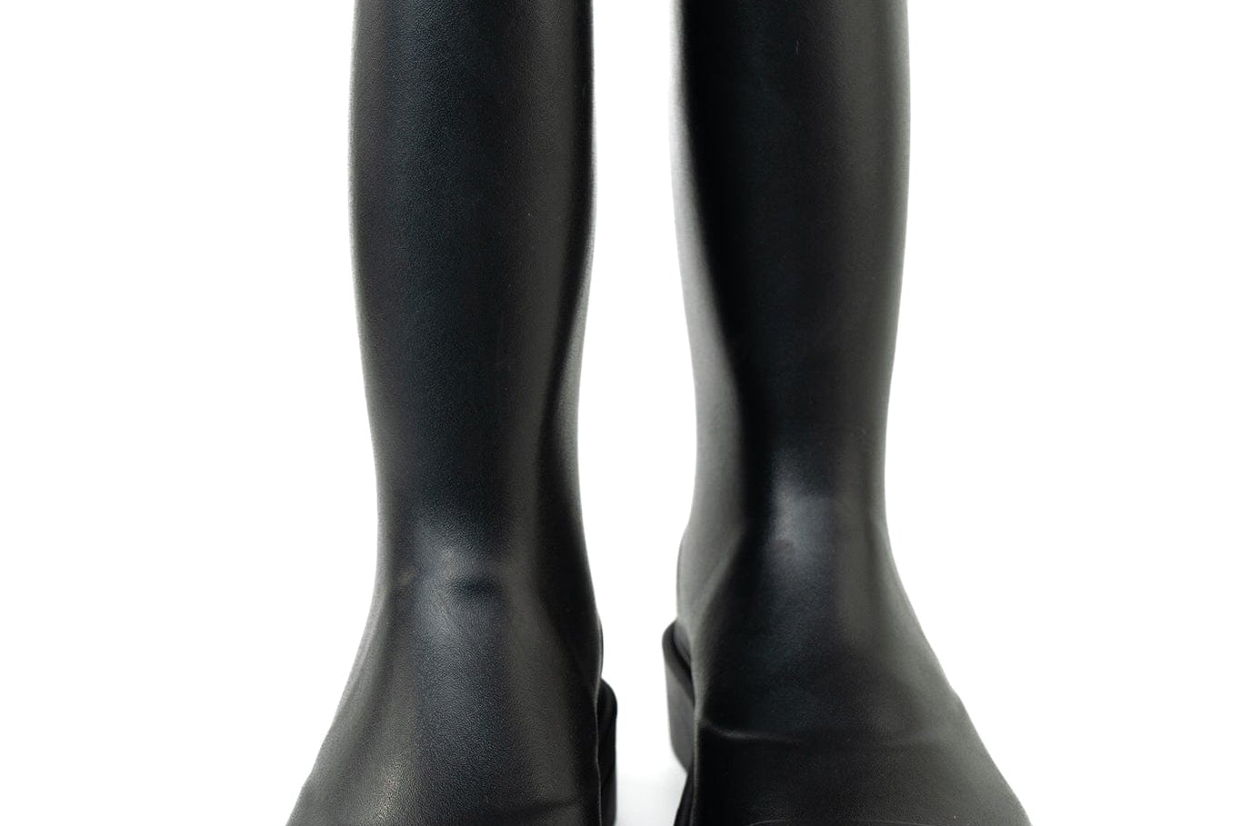 CHANEL Boots Size 36.5 22A Black Caoutchouk CC High Boots - Redeluxe