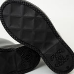 CHANEL Boots Size 36.5 22A Black Caoutchouk CC High Boots - Redeluxe