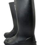 CHANEL Boots Size 36.5 22A Black Caoutchouk CC High Boots - Redeluxe