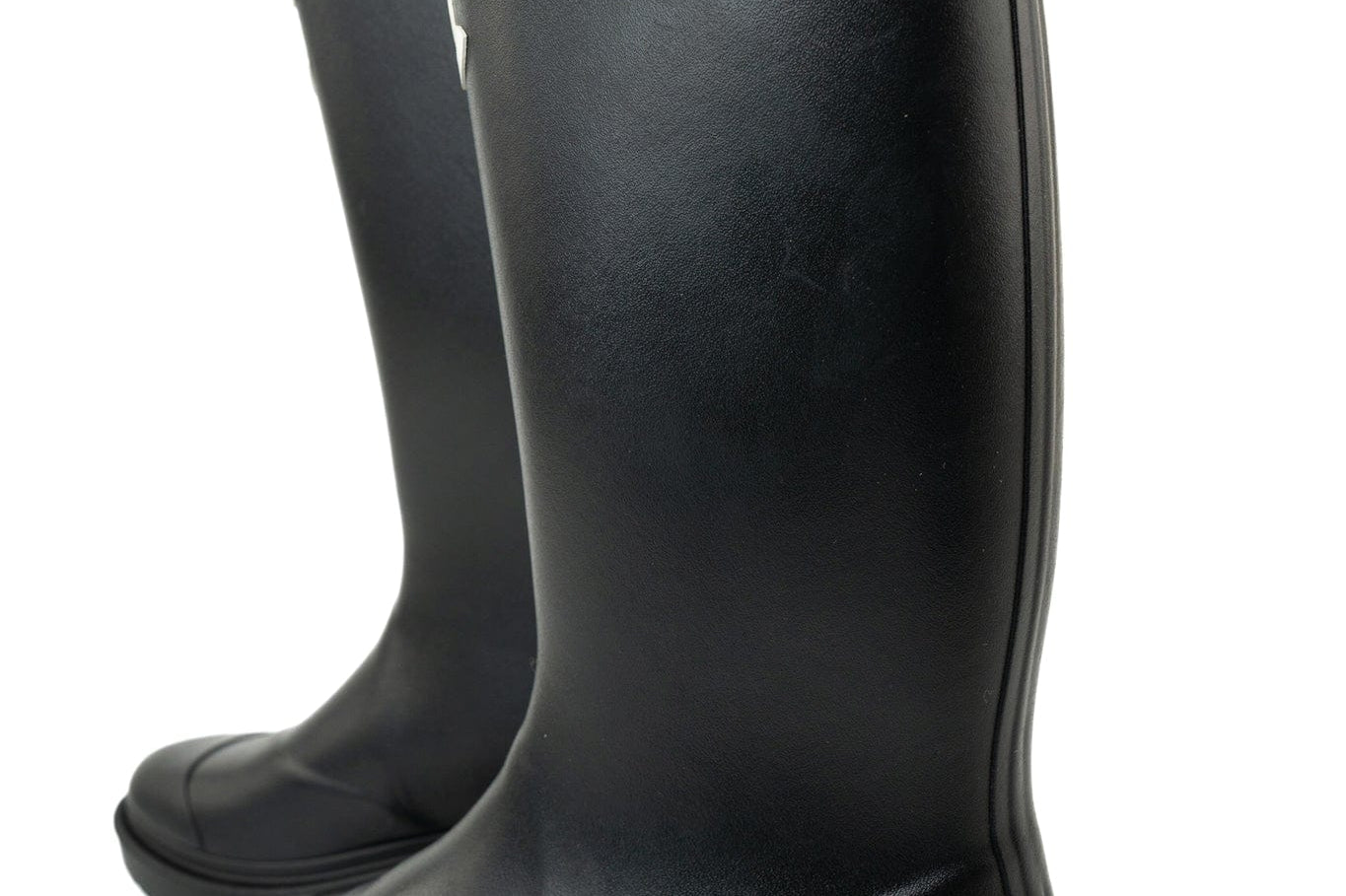 CHANEL Boots Size 36.5 22A Black Caoutchouk CC High Boots - Redeluxe