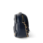 CHANEL Camera Case Seasonal 20S Coco Midnight Lambskin Quilted Camera Case Antique Gold Hardware - Redeluxe