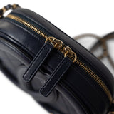 CHANEL Camera Case Seasonal 20S Coco Midnight Lambskin Quilted Camera Case Antique Gold Hardware - Redeluxe