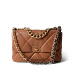 CHANEL Caramel 21P Caramel Quilted Large 19 Flap Mixed Hardware - Redeluxe