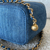 CHANEL Cosmetic Cases 22C Micro Denim Vanity Pearl Crush - Redeluxe