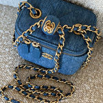 CHANEL Cosmetic Cases 22C Micro Denim Vanity Pearl Crush - Redeluxe