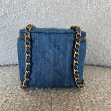 CHANEL Cosmetic Cases 22C Micro Denim Vanity Pearl Crush - Redeluxe