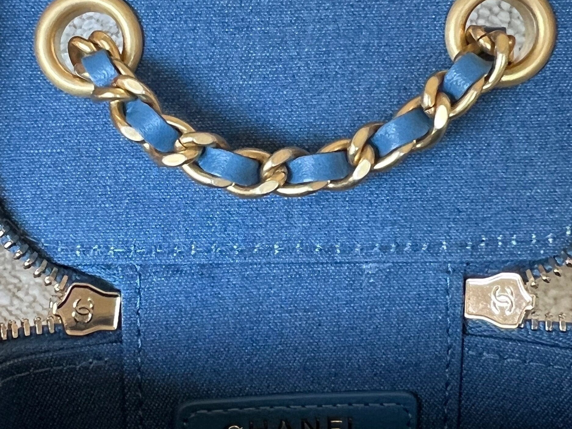 CHANEL Cosmetic Cases 22C Micro Denim Vanity Pearl Crush - Redeluxe