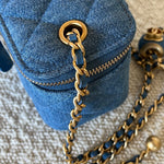 CHANEL Cosmetic Cases 22C Micro Denim Vanity Pearl Crush - Redeluxe
