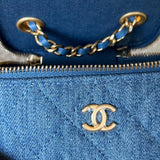 CHANEL Cosmetic Cases 22C Micro Denim Vanity Pearl Crush - Redeluxe
