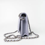 CHANEL Crossbody 21K Lavender Caviar Quilted Wallet On Chain WOC Silver Hardware - Redeluxe