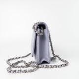 CHANEL Crossbody 21K Lavender Caviar Quilted Wallet On Chain WOC Silver Hardware - Redeluxe