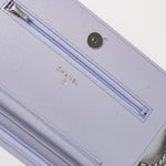 CHANEL Crossbody 21K Lavender Caviar Quilted Wallet On Chain WOC Silver Hardware - Redeluxe