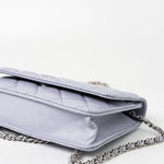 CHANEL Crossbody 21K Lavender Caviar Quilted Wallet On Chain WOC Silver Hardware - Redeluxe