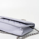 CHANEL Crossbody 21K Lavender Caviar Quilted Wallet On Chain WOC Silver Hardware - Redeluxe