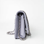 CHANEL Crossbody 21K Lavender Caviar Quilted Wallet On Chain WOC Silver Hardware - Redeluxe
