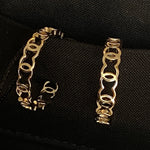 CHANEL Earrings Gold 21A CC Dangle Hoops Earrings Gold - Redeluxe