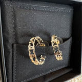 CHANEL Earrings Gold 21A CC Dangle Hoops Earrings Gold - Redeluxe