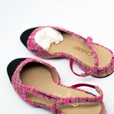 CHANEL Flats Chanel Tweed Slingbacks Size 36/5.5 Pink / Black - Redeluxe