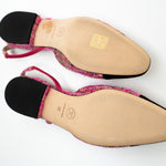 CHANEL Flats Chanel Tweed Slingbacks Size 36/5.5 Pink / Black - Redeluxe
