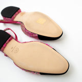 CHANEL Flats Chanel Tweed Slingbacks Size 36/5.5 Pink / Black - Redeluxe