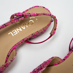 CHANEL Flats Chanel Tweed Slingbacks Size 36/5.5 Pink / Black - Redeluxe