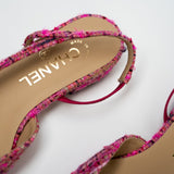 CHANEL Flats Chanel Tweed Slingbacks Size 36/5.5 Pink / Black - Redeluxe