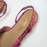 CHANEL Flats Chanel Tweed Slingbacks Size 36/5.5 Pink / Black - Redeluxe