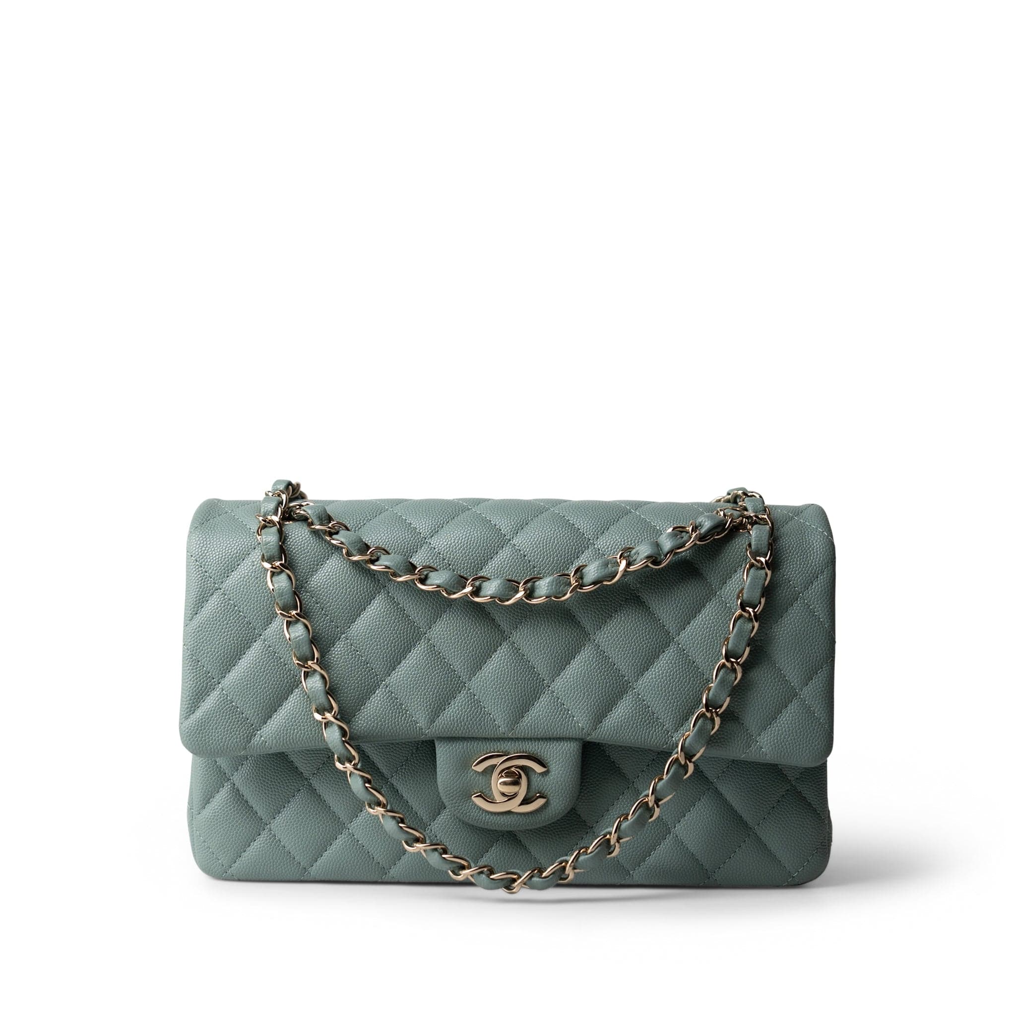 Green chanel classic flap Clearance