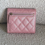 CHANEL Handbag 19S Pink Iridescent Caviar Quilted Flap Wallet - Redeluxe