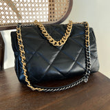 CHANEL Handbag 20A Black Goatskin Quilted 19 Flap Maxi Mixed Hardware - Redeluxe
