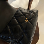 CHANEL Handbag 20A Black Goatskin Quilted 19 Flap Maxi Mixed Hardware - Redeluxe