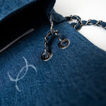 CHANEL Handbag 20B Blue Denim Quilted CC Classic Flap Jumbo SHW - Redeluxe