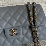 CHANEL Handbag 20C Grey Caviar Quilted Jumbo Classic Flap LGHW - Redeluxe