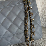 CHANEL Handbag 20C Grey Caviar Quilted Jumbo Classic Flap LGHW - Redeluxe
