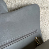 CHANEL Handbag 20C Grey Caviar Quilted Jumbo Classic Flap LGHW - Redeluxe