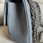 CHANEL Handbag 20C Grey Caviar Quilted Jumbo Classic Flap LGHW - Redeluxe
