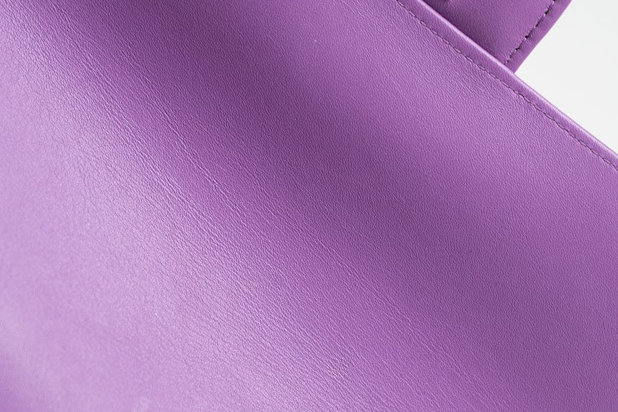 CHANEL Handbag 20C Purple Patent Quilted Mini Rectangular Flap LGHW - Redeluxe