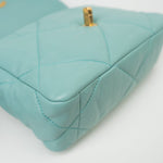 CHANEL Handbag 20C Tiffany Blue Goatskin 19 Flap Small Mixed Hardware - Redeluxe
