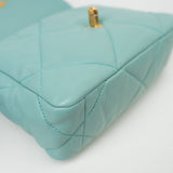 CHANEL Handbag 20C Tiffany Blue Goatskin 19 Flap Small Mixed Hardware - Redeluxe