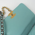 CHANEL Handbag 20C Tiffany Blue Goatskin 19 Flap Small Mixed Hardware - Redeluxe
