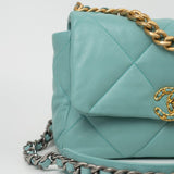 CHANEL Handbag 20C Tiffany Blue Goatskin 19 Flap Small Mixed Hardware - Redeluxe