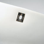 CHANEL Handbag 20K Iridescent White Caviar Quilted Coco Handle Medium Light Gold Hardware - Redeluxe