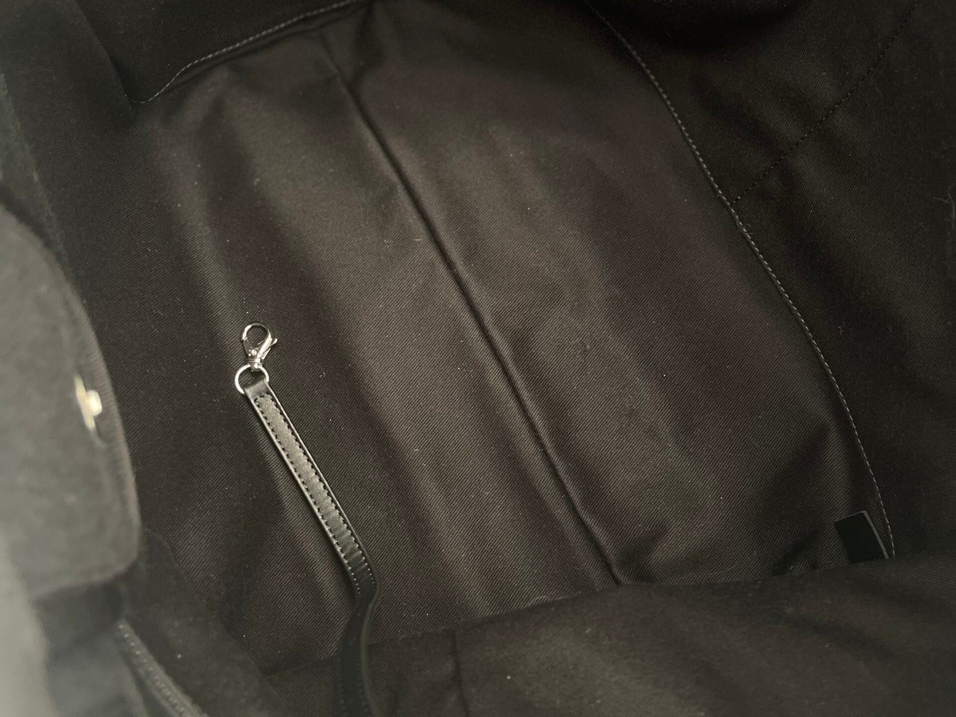 CHANEL Handbag 20S Black Large Deauville Shopping Bag Silver Hardware - Redeluxe