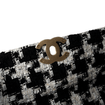 CHANEL Handbag 20S Black / White Ribbon Tweed 19 Flap Mixed Hardware Small - Redeluxe