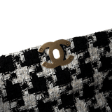 CHANEL Handbag 20S Black / White Ribbon Tweed 19 Flap Mixed Hardware Small - Redeluxe