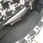 CHANEL Handbag 20S Ecru Black & White Tweed Quilted 19 Flap Small Mixed Hardware - Redeluxe