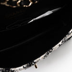 CHANEL Handbag 20S Ecru Black & White Tweed Quilted Medium Classic Flap LGHW - Redeluxe