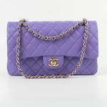 CHANEL Handbag 20S Purple Caviar Quilted Classic Flap Medium - Redeluxe