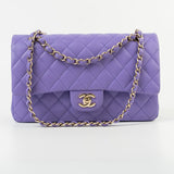 CHANEL Handbag 20S Purple Caviar Quilted Classic Flap Medium - Redeluxe