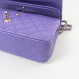 CHANEL Handbag 20S Purple Caviar Quilted Classic Flap Medium - Redeluxe